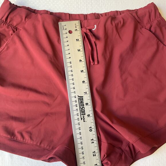 Avia Women Activewear Shorts M (8-10) Red 4" Inseam Stretch - Picture 7 of 10